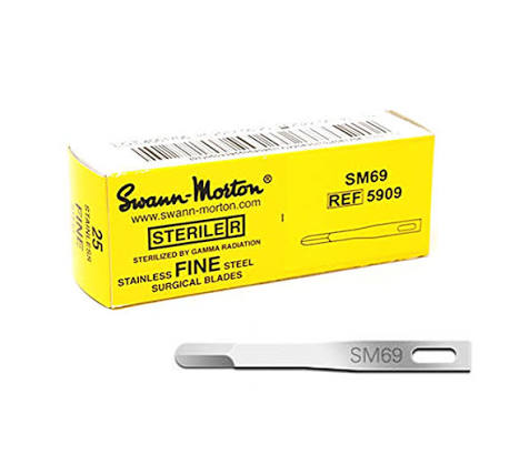 Microbisturí SM69 Swann-Morton, caja de 25 unidades